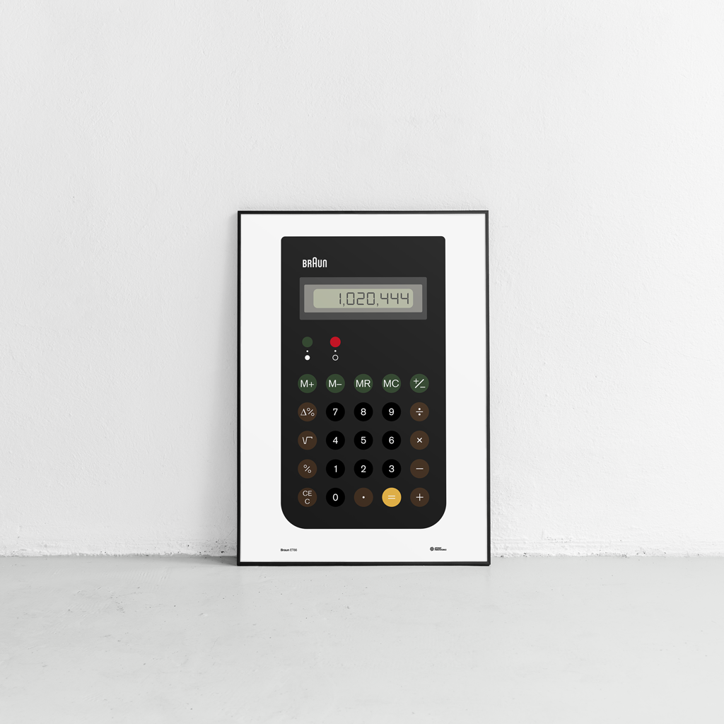 Braun ET66 calculator print