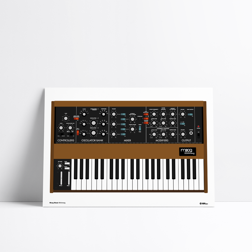 Moog Minimoog synthesizer print
