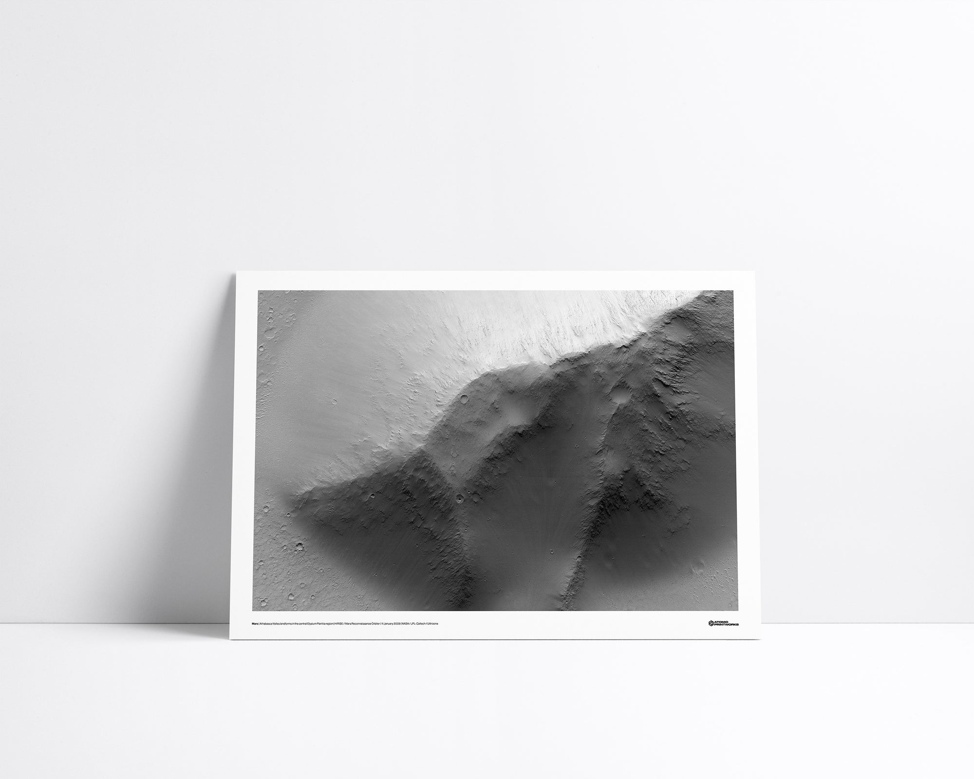 Mars — Athabasca Valles landforms in the central Elysium Planitia region