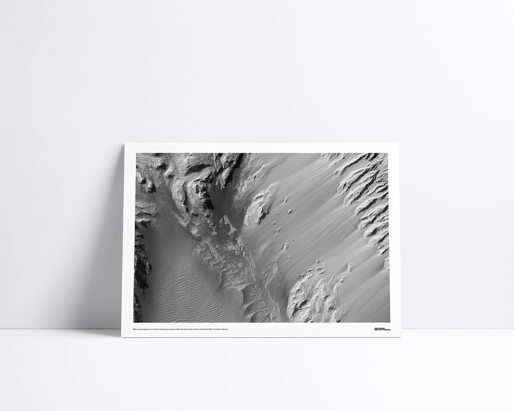 Mars — Landslide deposits within the Candor Chasma canyon system