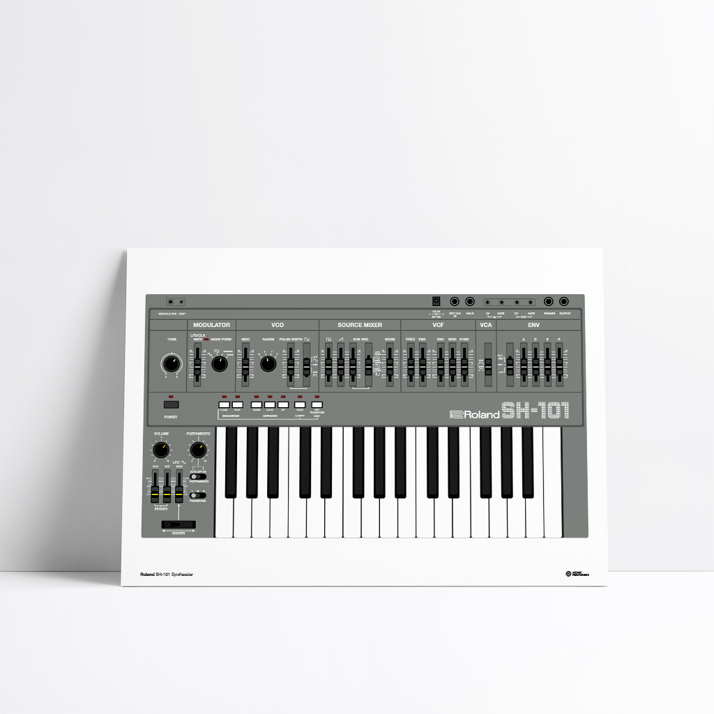 Roland SH-101 synthesizer print