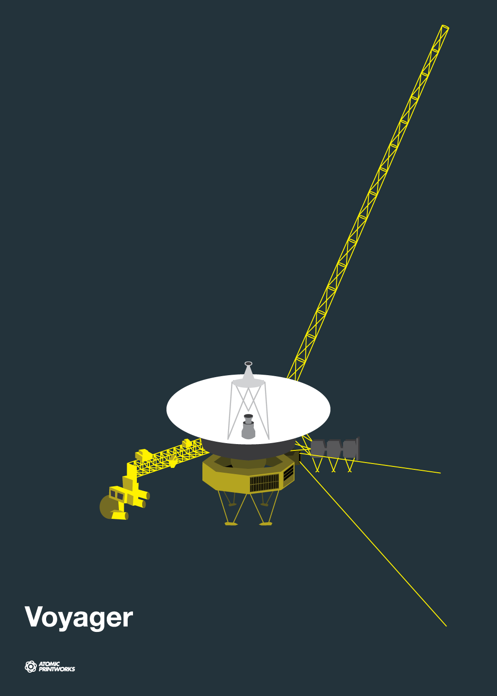 Voyager spacecraft print